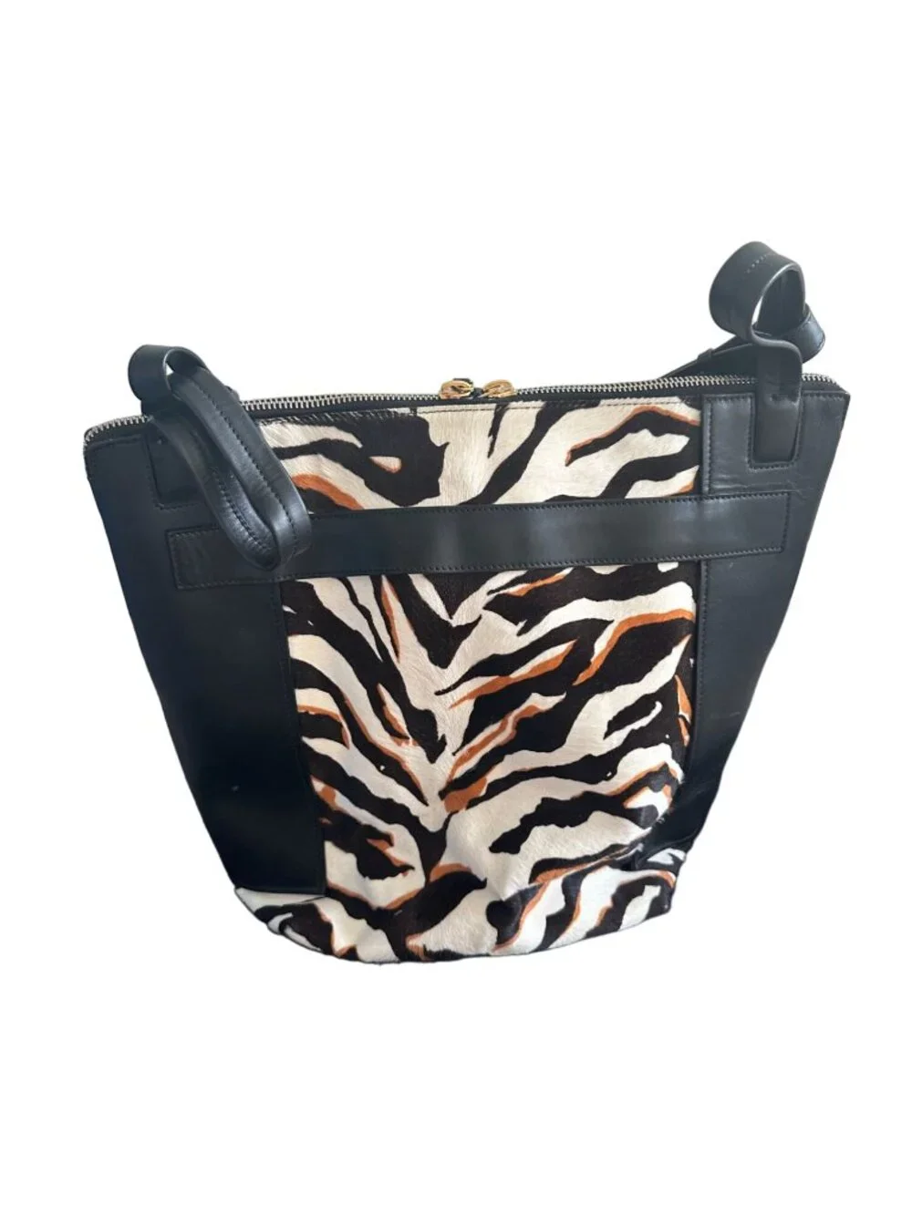BALENCIAGA Limited Bergdorf Goodman 111th Aniv Zebra CalfHair Kendall Bucket Bag - Picture 6 of 16
